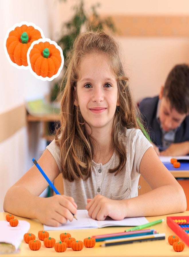 FOIMAS 30pcs 3D Pumpkin Erasers,Mini Pumpkin Rubber Eraser Stationery for Kids Students Halloween Fall Thanksgiving Party Favor Teacher Rewards Classroom - Image 5